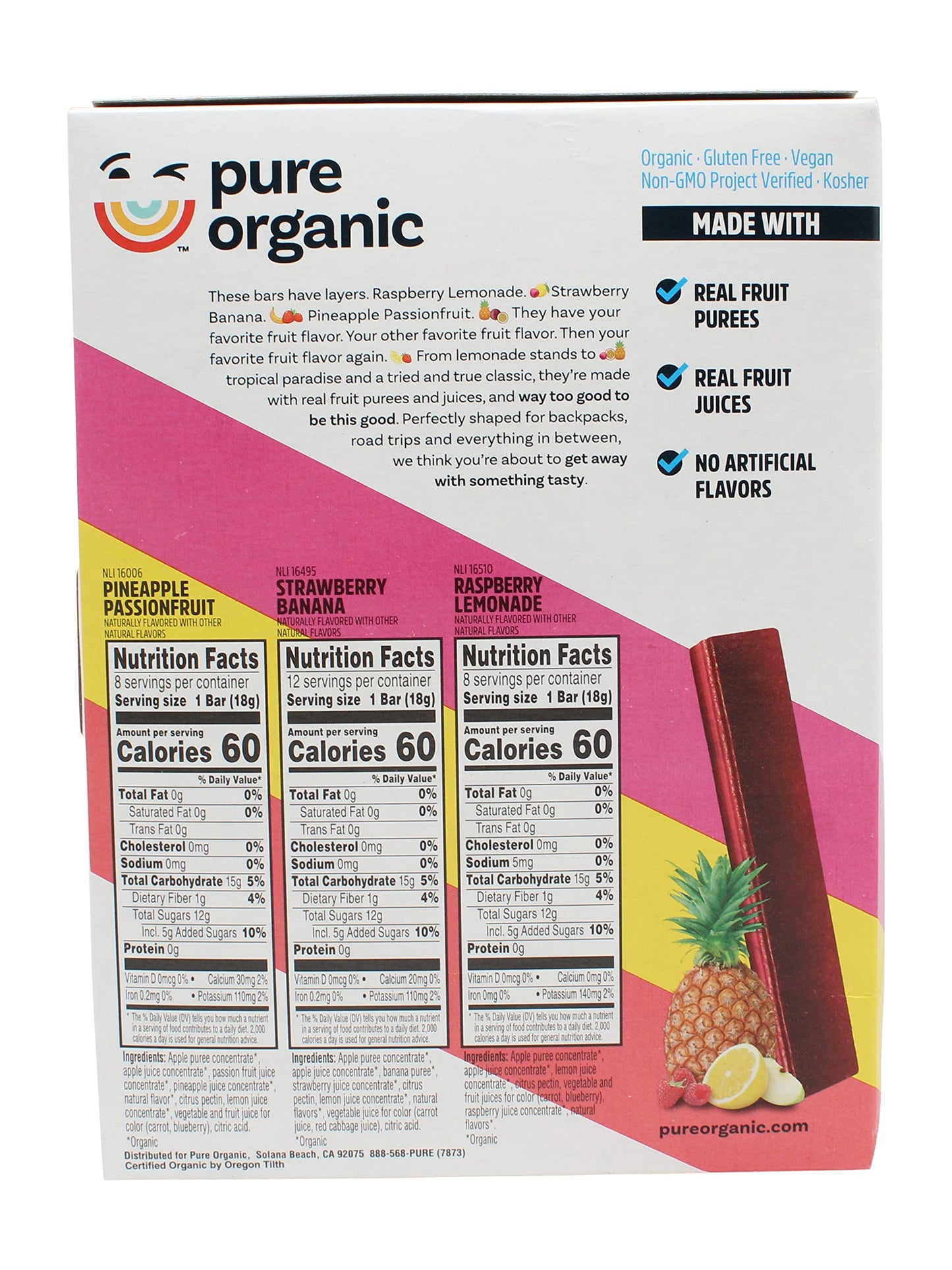 Pure Organic Variety Pack Layered Fruit Bars